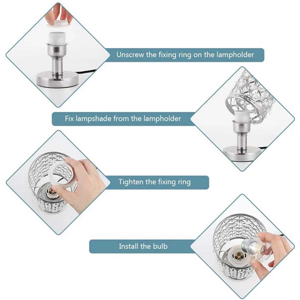 Современная простая Хрустальная настольная лампа модная романтическая