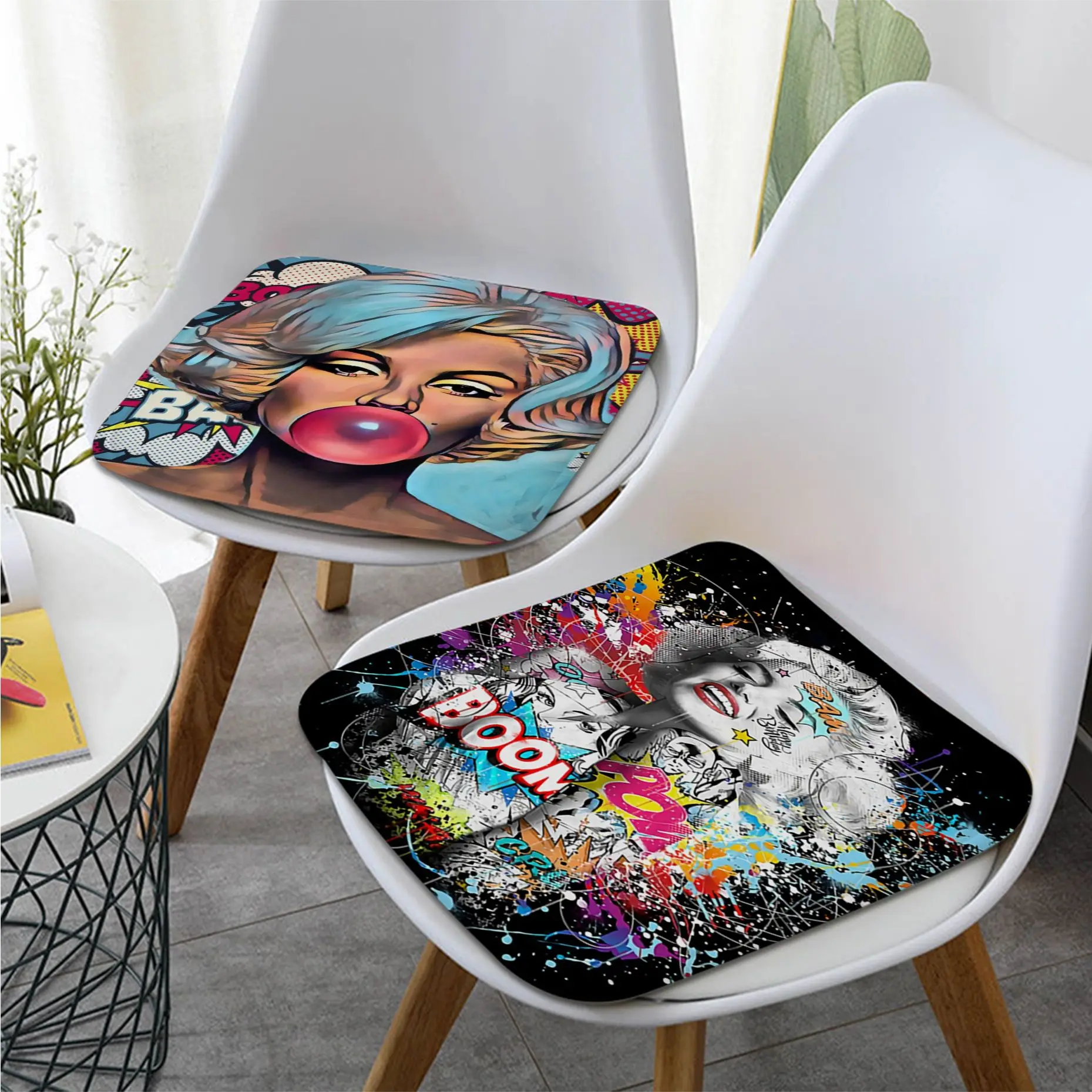 

Graffiti Art Marilyn Sexy Chair Mat Soft Pad Seat Cushion For Dining Patio Home Office Indoor Outdoor Garden Chair Cushions