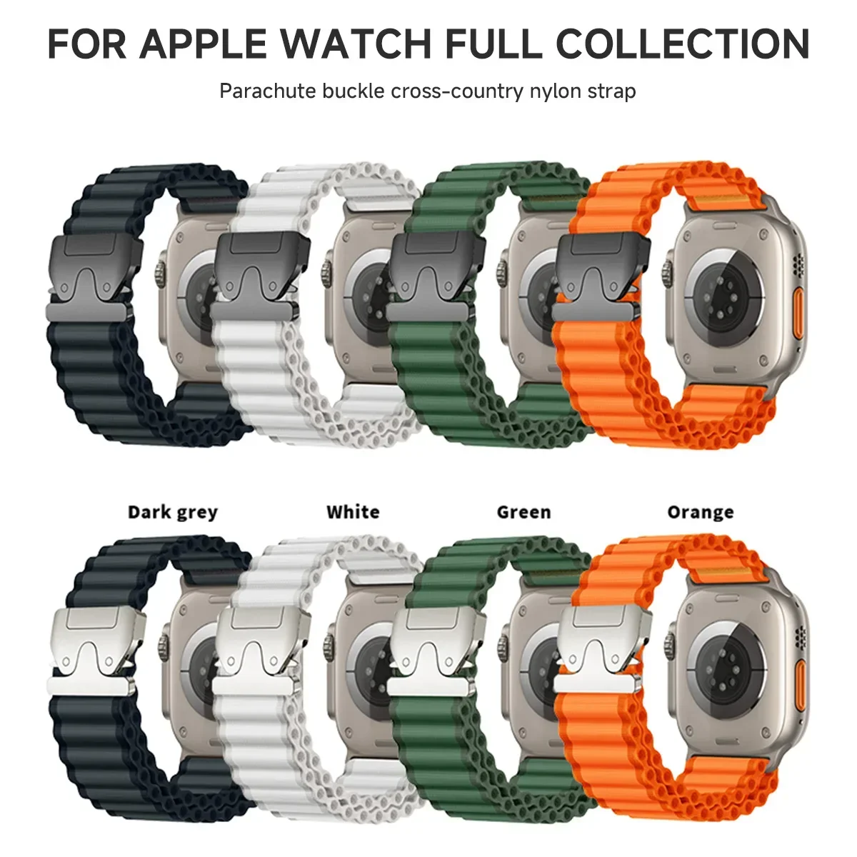 Нейлоновый альпийский ремешок для Apple Watch Band 46 мм 49 мм 45 мм 44 мм 42 мм Браслет на запястье для IWatch Ultra 2 Series 10 9 7 8 6 5 4 Correa (art.: 3920cf8288562) - 3920cf8288562