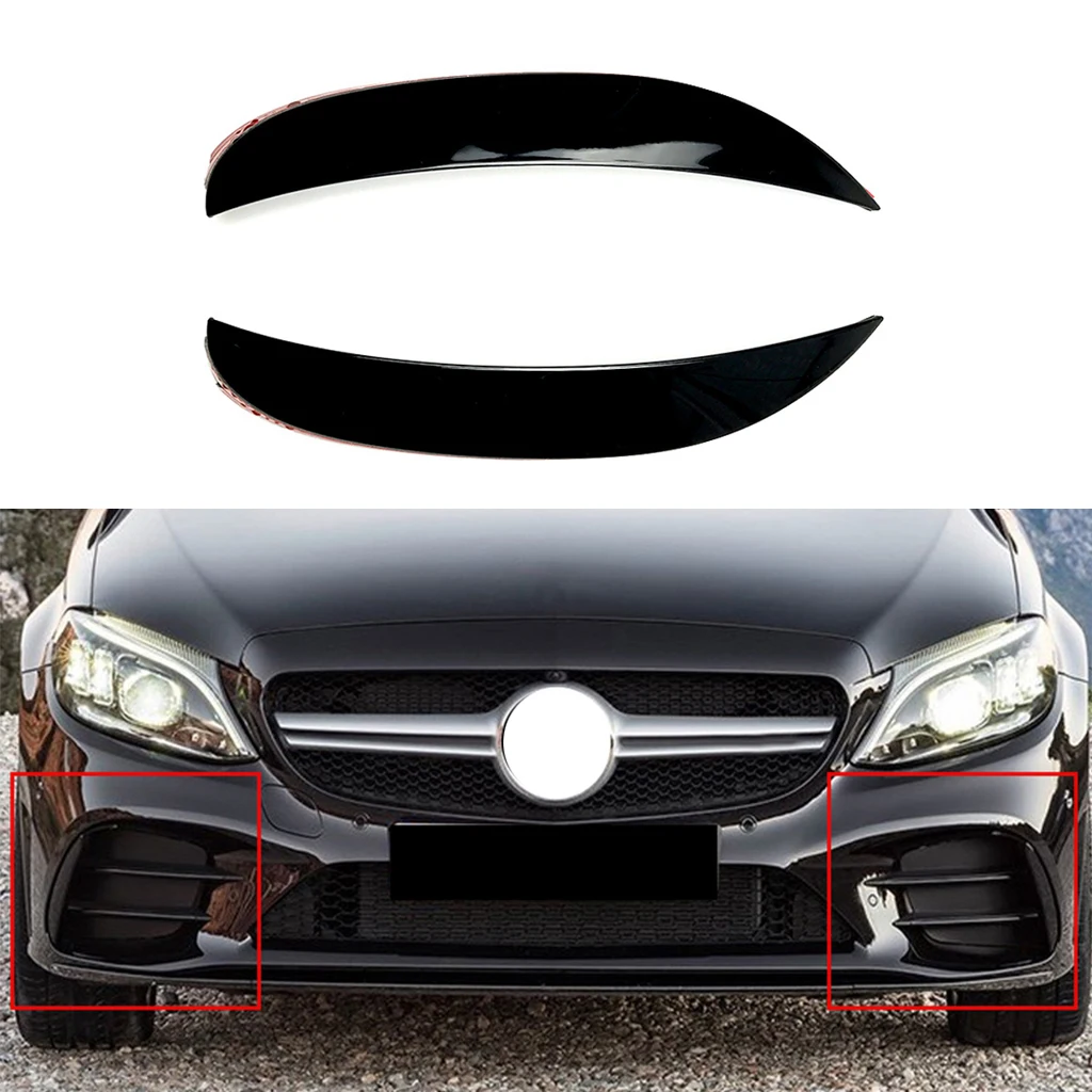 

Front Fog Lamp Strip Trim Cover Sticker Bumper Air Intake Grille Slats for Mercedes Benz C Class W205 C180L C260L C300L AMG 2019