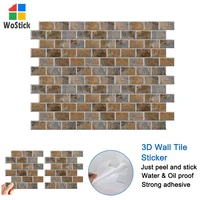 3d self adhesive wallpaper diy brick marble stone pattern waterproof tile wall stickers home decoration bathroom living room