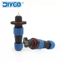 sp13 ip68 1 7 pin waterproof connector flange aviation male female plug socket for outdoor electrical cable connection diy go