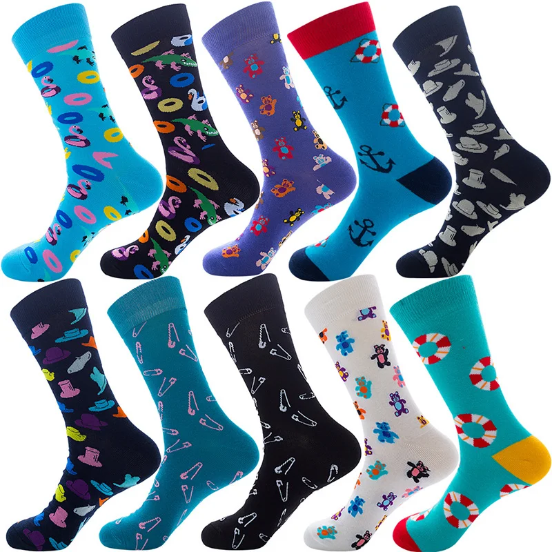 

New Funny Unisex Socks Pizza Hat Balloon Colorful Men's Socks Fashion Cotton Socks Christmas Gifts