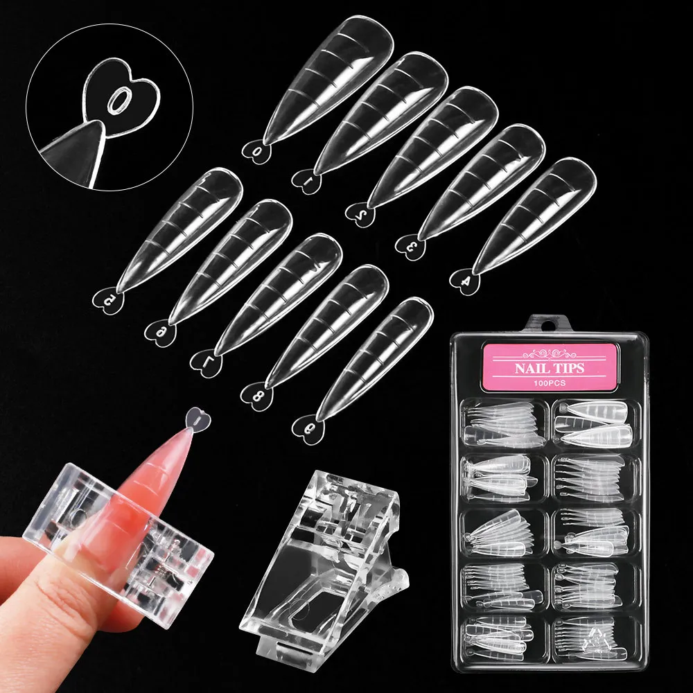 

Fake Nails Set with Scale 100 Pieces/Set Nail Extension Nail Art Accessories Press on Nails Nail Supplies for Professionals