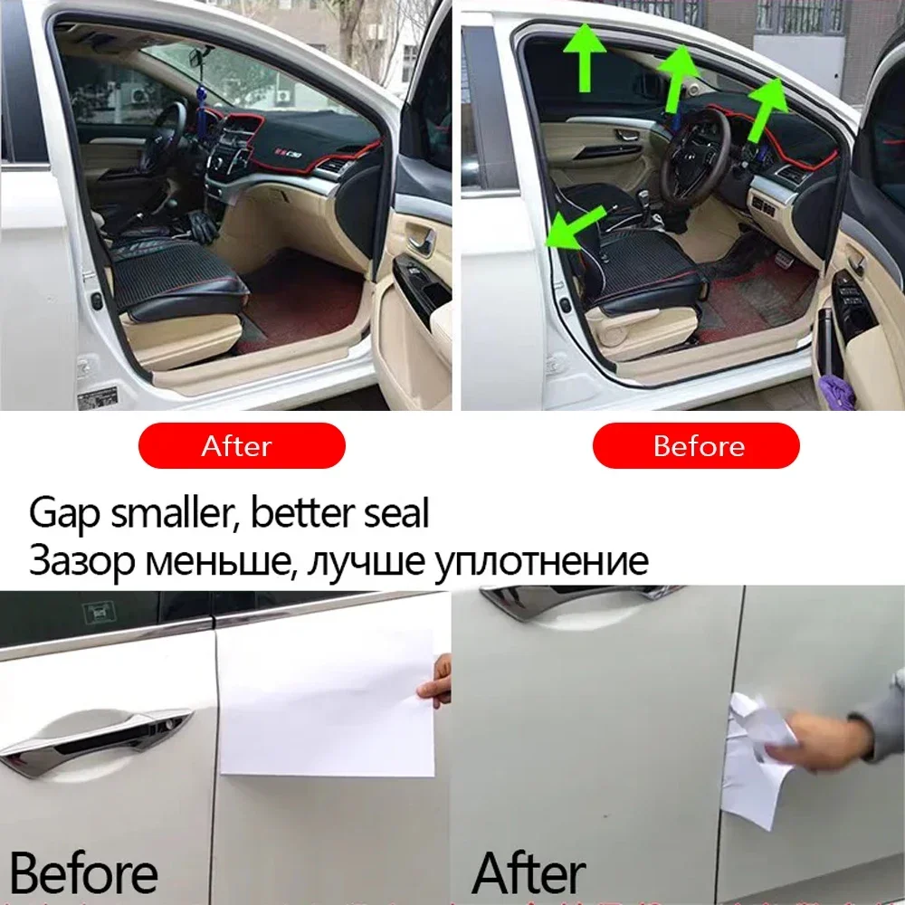 Фото Уплотнительные ленты для автомобильных дверей, резиновые уплотнители B-образной формы, звукоизоляция, герметик для дверей автомобиля, аксессуары для автомобилей №2