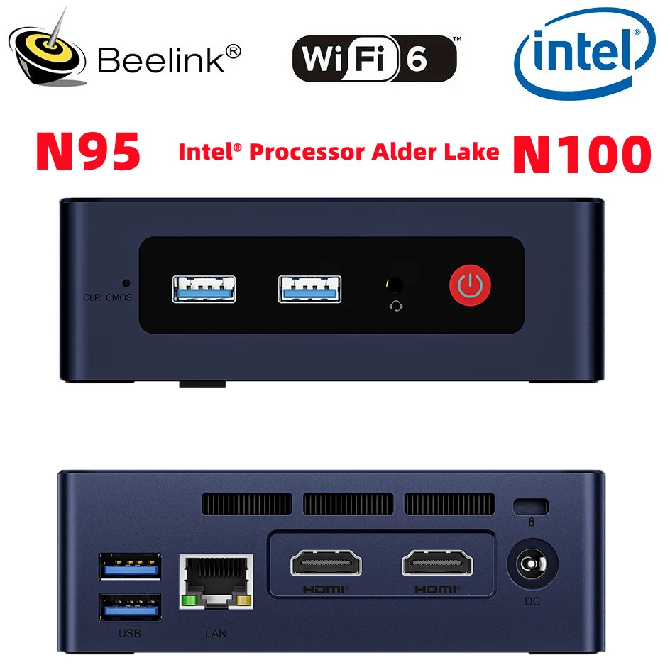 Beelink MINI S12/12 PRO MINI PC 12th Intel Alder Lake-N95/N100 3.4GHz Wifi 6 Bluetooth 5.2 DDR4 16GB 500GB SSD Office Mini PC