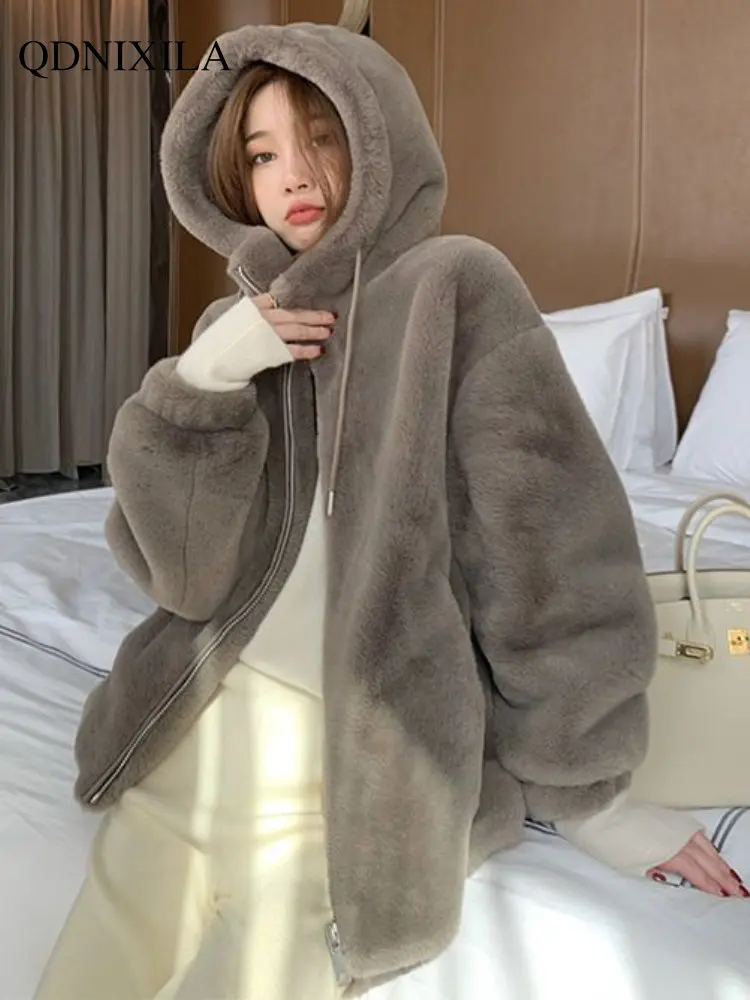 Winter Coat for Women 2022 New Outerwear Faux Fur Coat Extra Thick Warmth Jacket Women Fashion Stylish Loose Top Fur Jacket