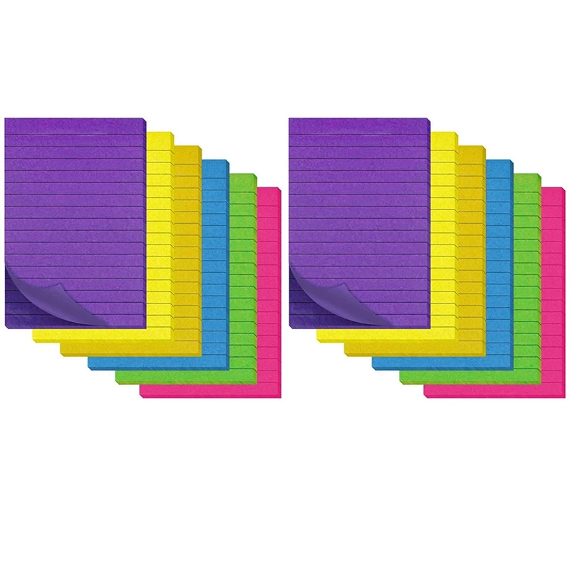 

Sticky Notes,12 Pack 300 Sheets Lined Sticky Notes Set, Sticky Notes Pad Page Markers For Office, School, Home