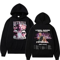 hip hop rapper mr worldwide hoodies pitbull print hoodie men women fashion long sleeves cotton sweatshirt mens loose streetwear