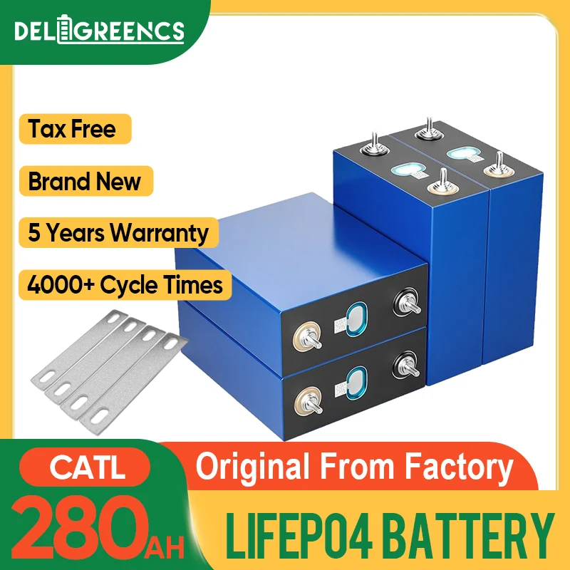 

CATL 280AH Brand New Lifepo4 Battery Pack 12V 24V 48V Rchargeable Iron Phosphate Battery With Busbars Free Ship