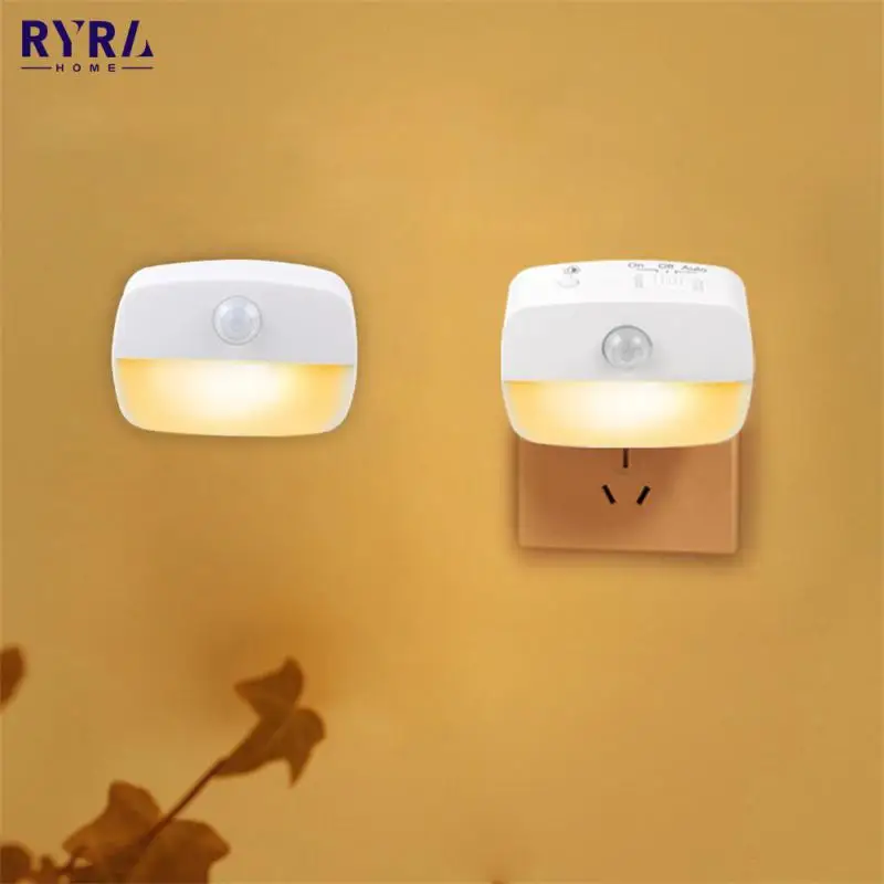 

Светодиодный ночник с Европейской/американской вилкой, умный светсветильник льник с датчиком движения, приглушаемый, светильник шкафа, для...