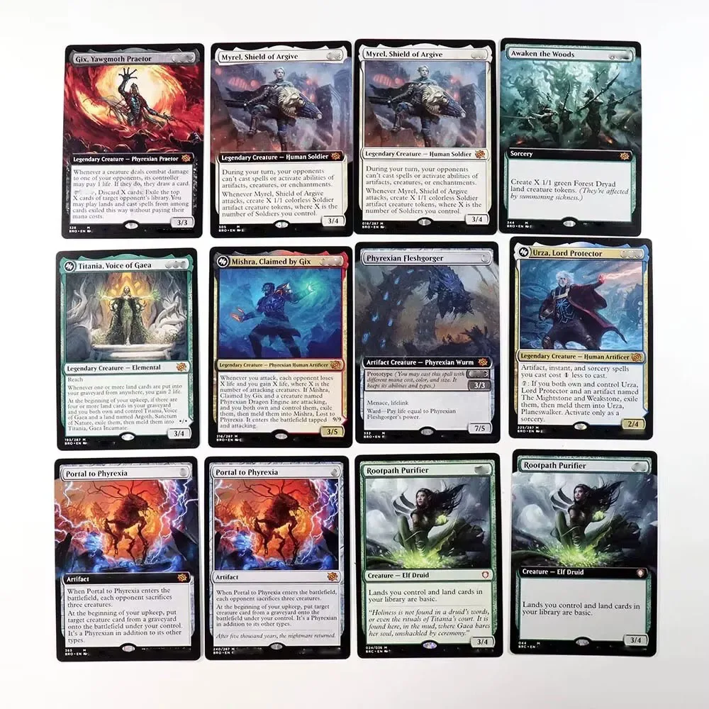 Holo BRO Magical Proxy Game Черный Прокси-карта высшего качества Woods Gaea Phyrexia Gathering Настольная