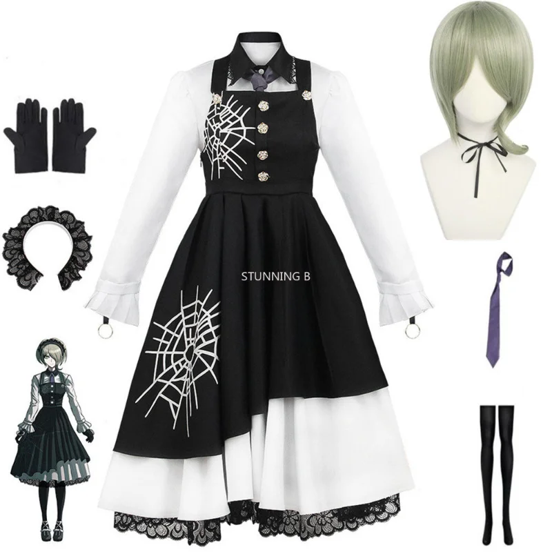 

Anime New Danganronpa V3 Tojo Kirumi Cosplay Costume Wigs Uniform Maid Outfit Clothes Halloween Carnival