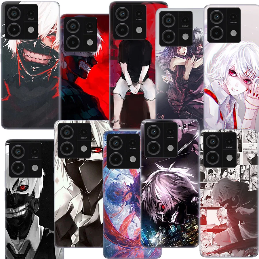Anime Tokyo Ghouls Clear Phone Case For Redmi Note 13 12 Pro+ Plus 5G 12S 12C 10 10A 10C 9 9A 9C 9T 8 8A K70 K60 K20 Coque Ca