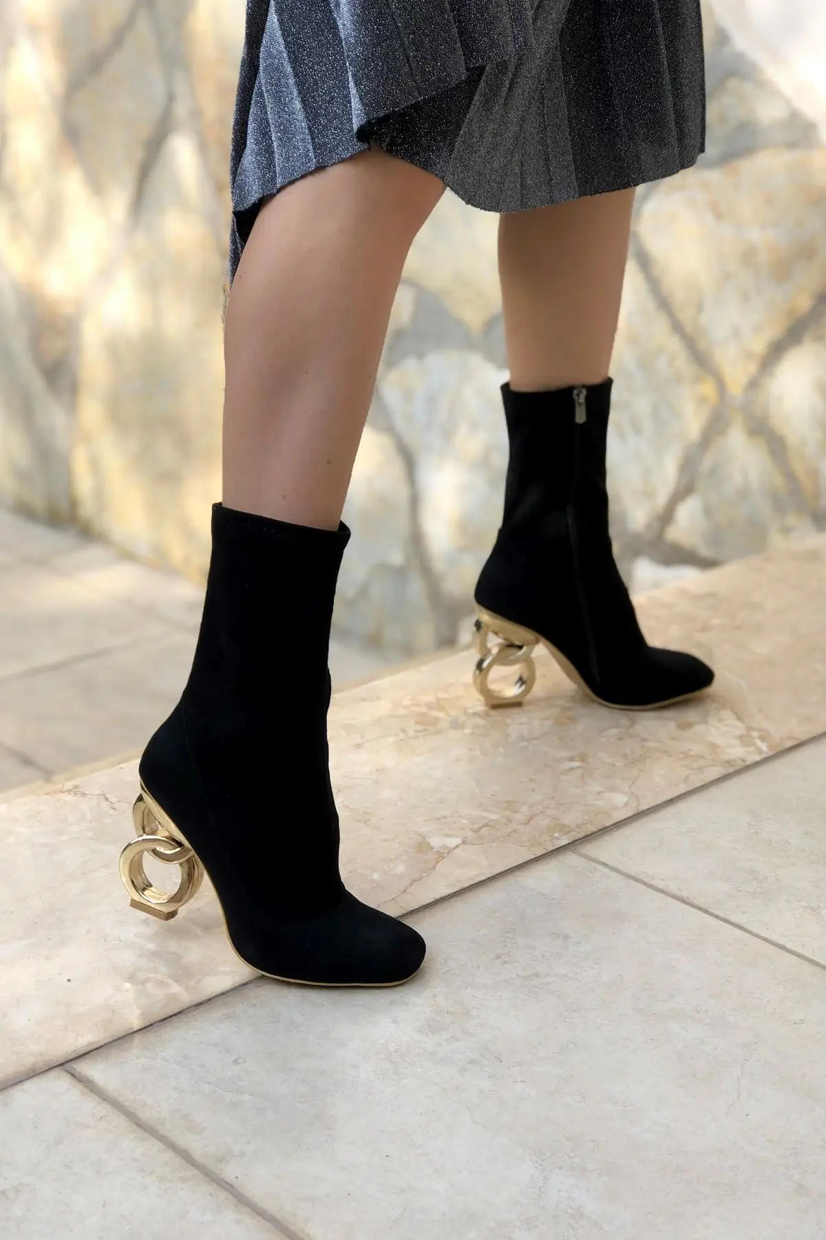 

Women's Fashion Handmade Special Suede Ring Heels Boots