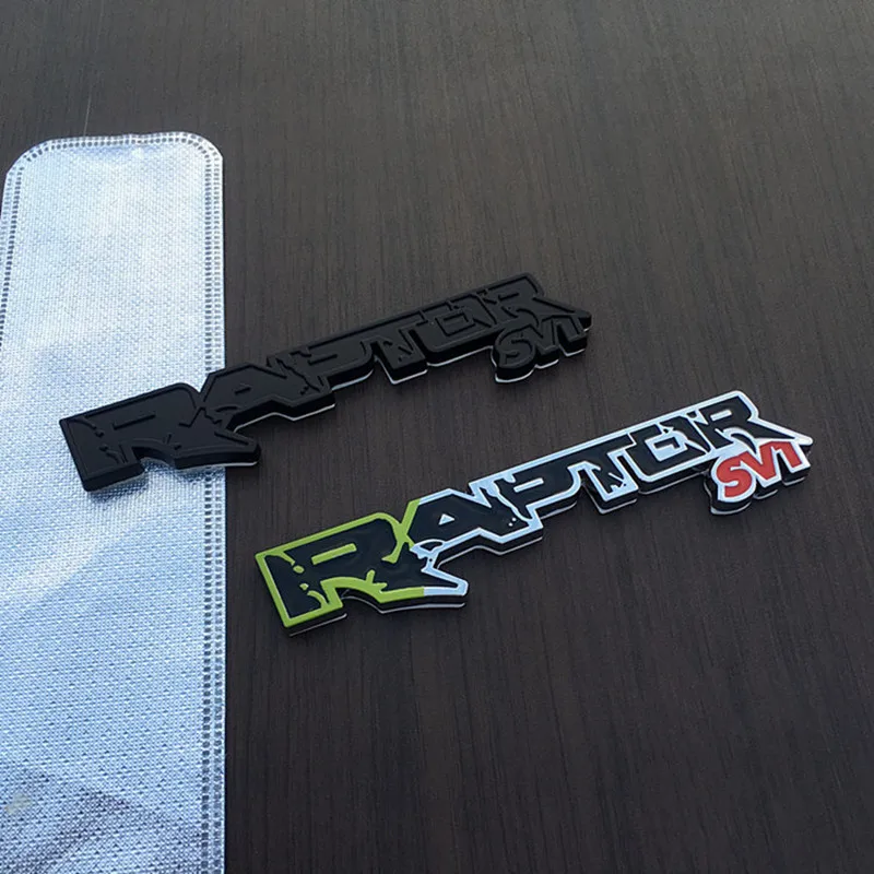 1pcs 3d Metal RAPTOR SV1 Emblem car sticker car styling For Ford Kuga Raptor SVT F150 F250 F350 F450 F550 F650 Auto Accessories