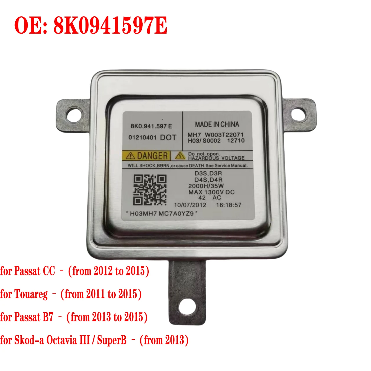 OEM 8K 0941597 E 2048703226 W003T22071 Ксеноновый балласт HID для Passat CC B7 Polo 6R Skoda