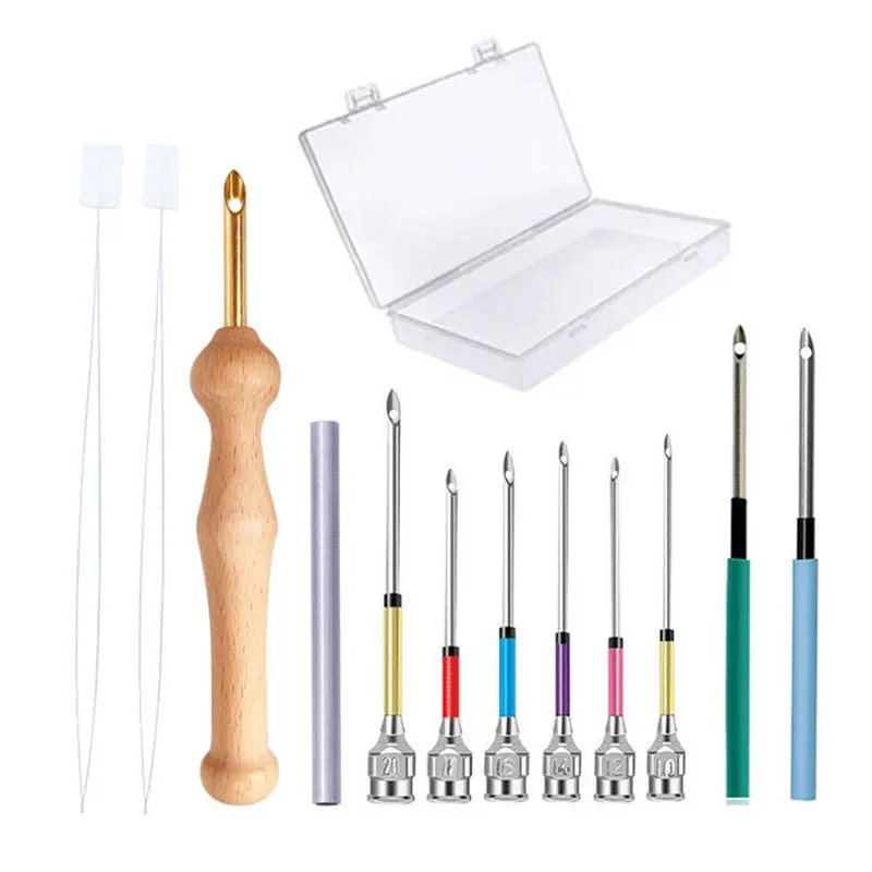 

1set Metal Embroidery Stitching Punch Needles Set Poking Cross Stitch Tools Crochet Knitting Art Needles