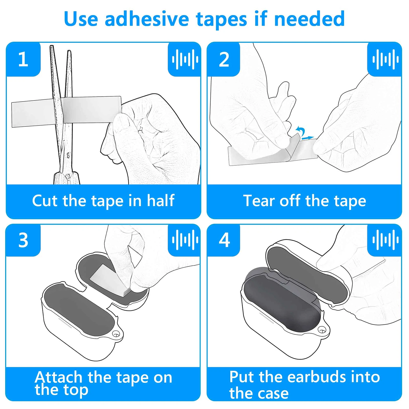 Силиконовый чехол Geekria для наушников JBL Quantum TWS True Wireless Earbuds