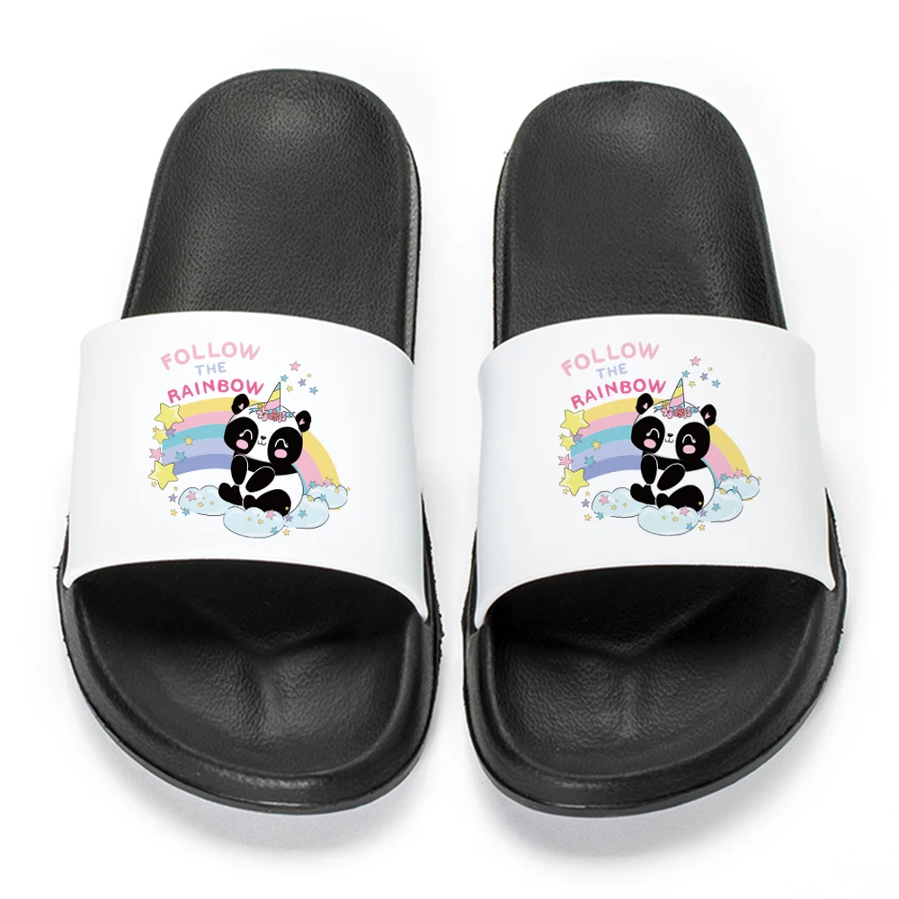 

Summer Animal Print Women Slipper Unisex Cartoon PVC Outdoor Slides Soft Thick Soled Pool Indoor Home Slippers Customizable Logo