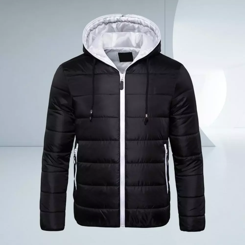 2022New Warm All Match Solid Color Long Sleeve Extra Warm Men Jacket for Adult