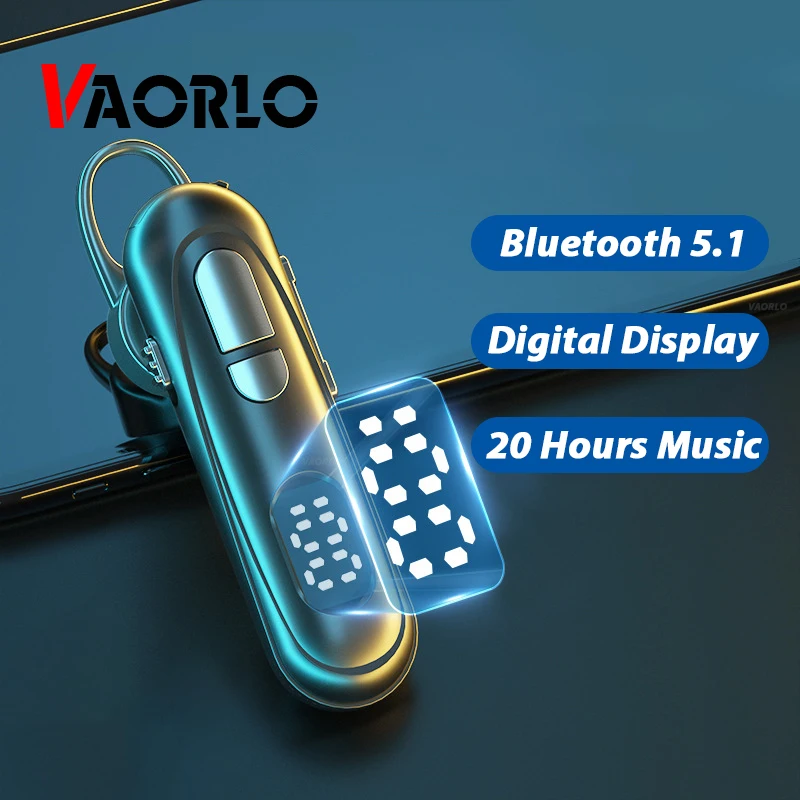 L19 Business Earphone Bluetooth 5.1 Wireless Headphones LED Display Handsfree Headset With HD Ear Hook Waterproof Sports Earbuds