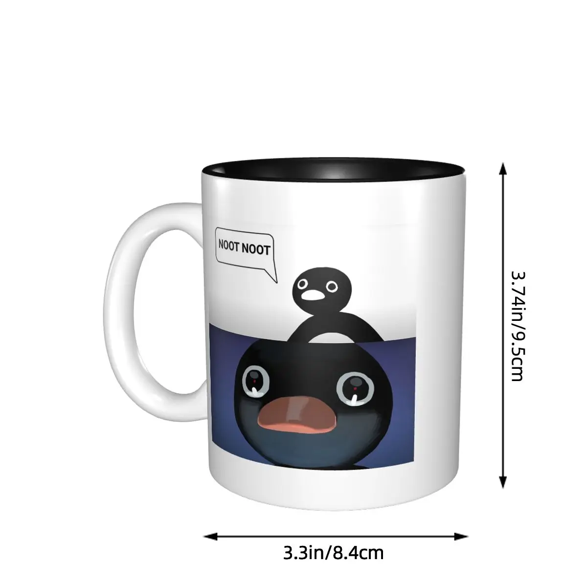 Фото Забавная керамическая кружка Pingu Noot Noot для кофе, чая, молока, подарок для друзей №3