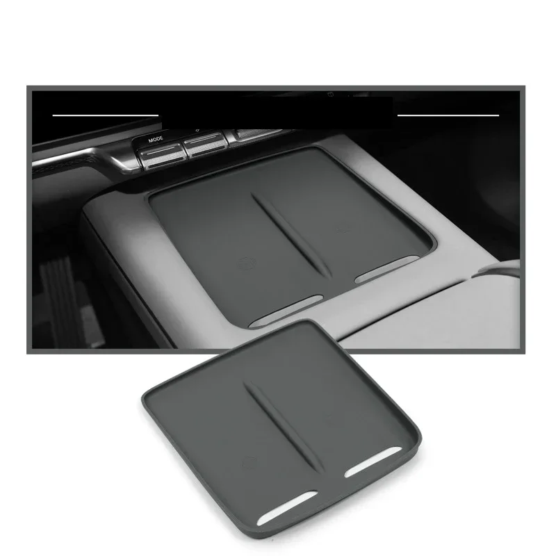 Для Zeekr 7X 2024 2025 автомобильный Стайлинг с центральным управлением, беспроводная зарядка, силиконовый коврик, центральное хранилище, пылезащитный коврик, аксессуары