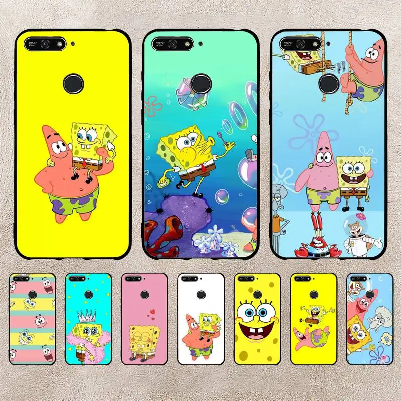 

Cartoon Spongebob Phone Case For Xiaomi 11 10 12Spro A2 A2lite A1 9 9SE 8Lite 8explorer F1 Poco 12S Ultra Cove