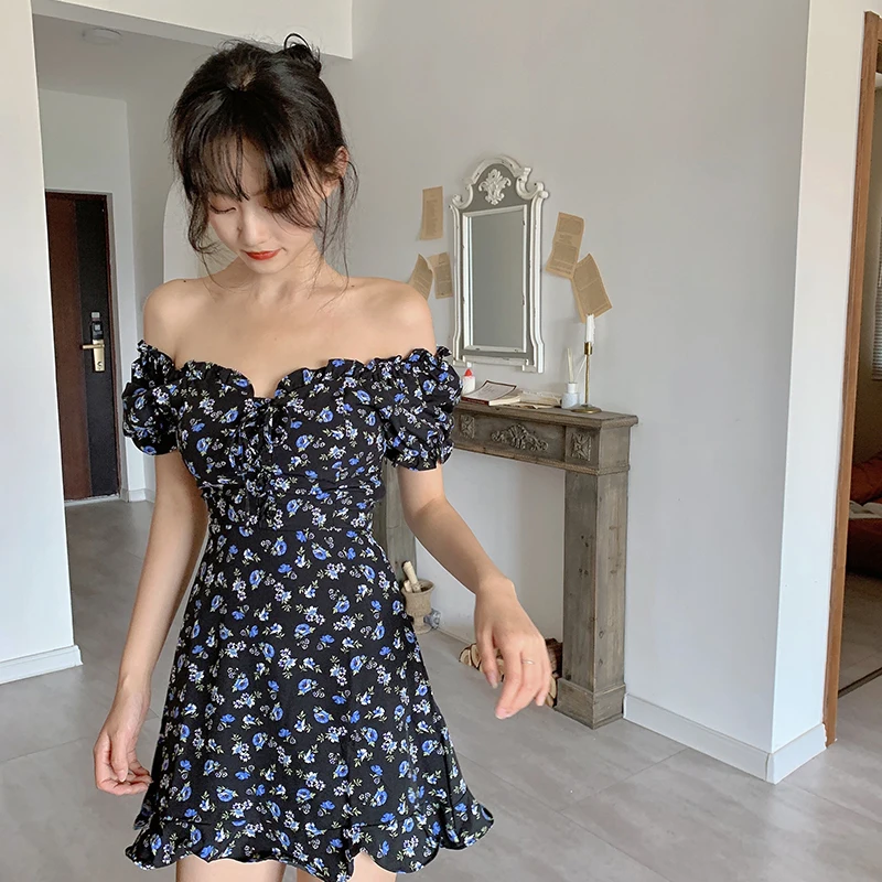 Женские платья с открытой спиной и пышными рукавами сексуальные элегантные