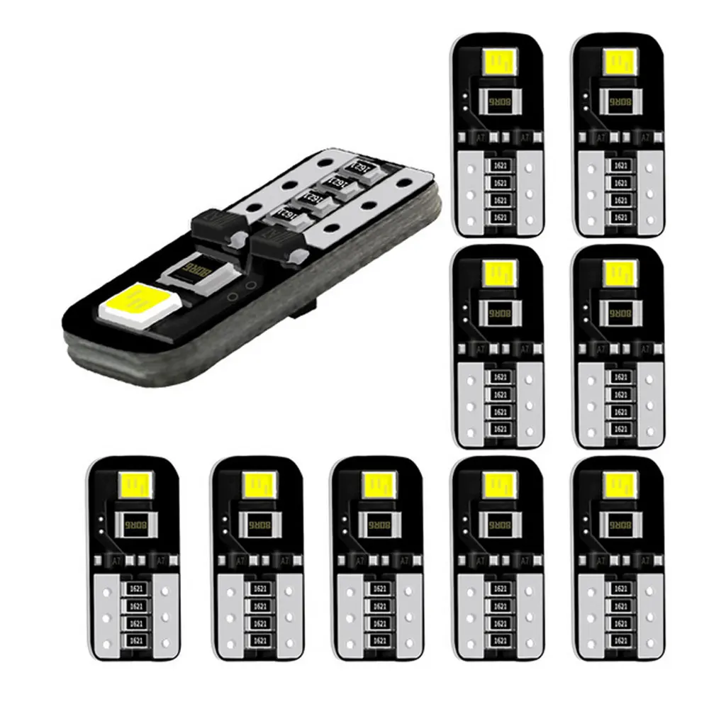 

10x W5W T10 Светодиодные лампы Canbus 4014 SMD 6000K 168 194 Led 5w5 Автомобильный интерьер КУПОЛ для чтения номерной знак свет сигнальная лампа