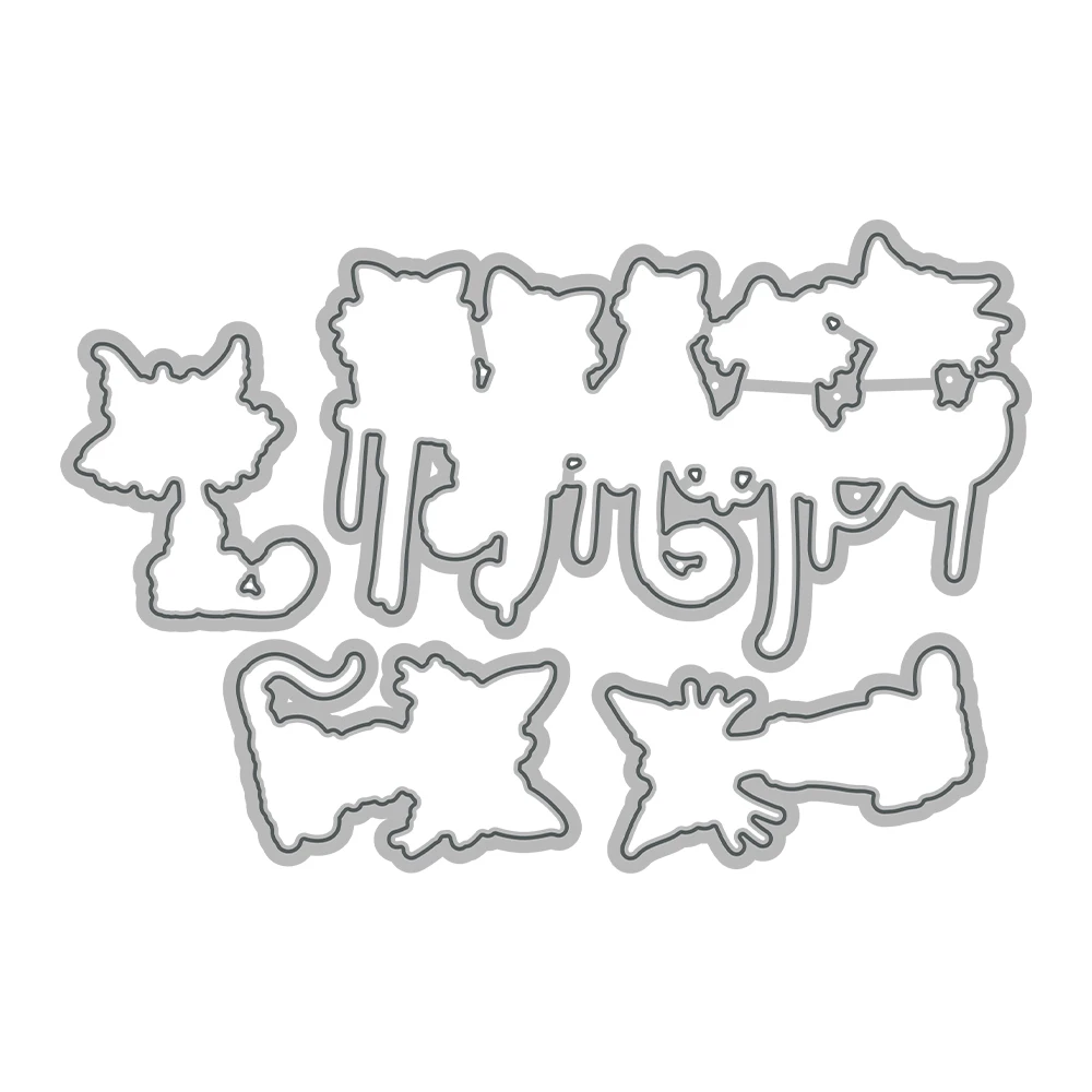 Штамп силиконовый прозрачный для украшения животных кошек друзей