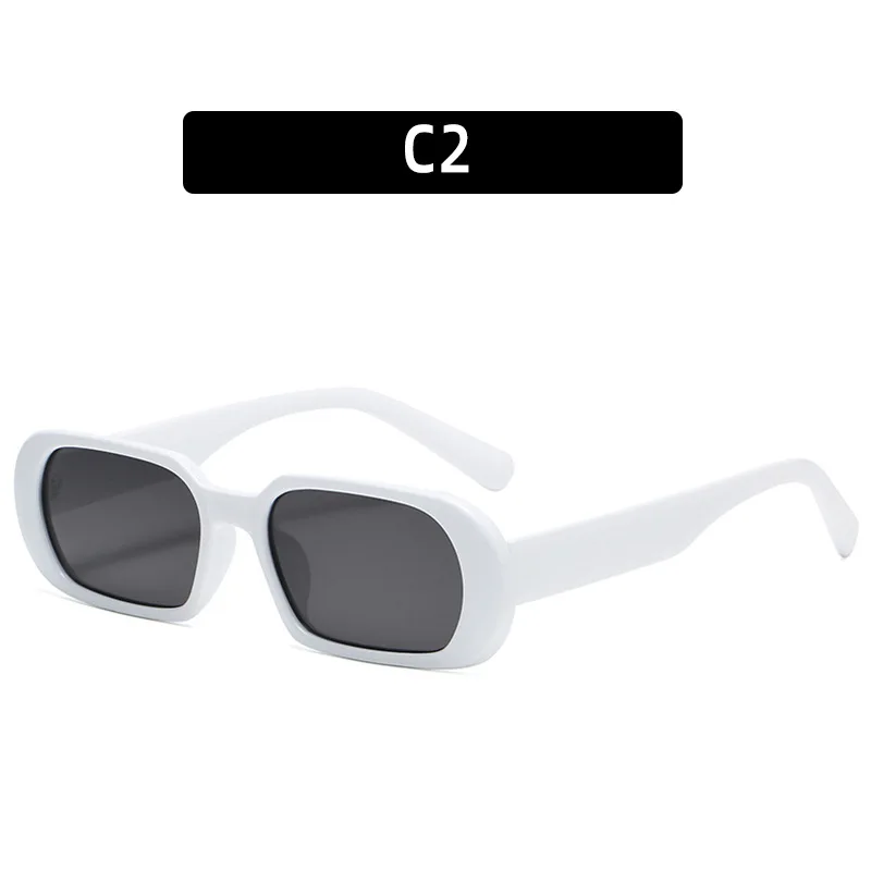 Модные солнцезащитные очки унисекс в черной разноцветной квадратной оправе