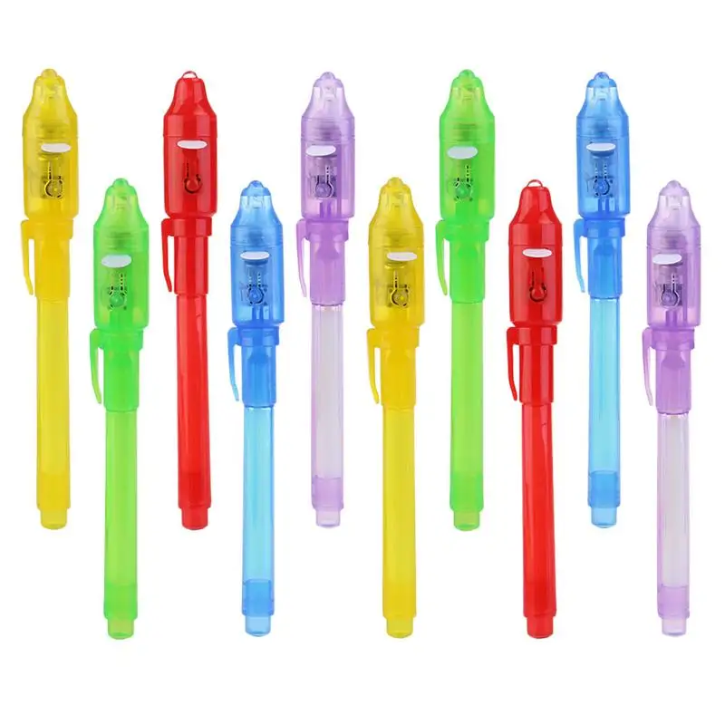

10pcs Children Light Color Pen Invisible Creative Pen Funny Writing Tool Mixed Color