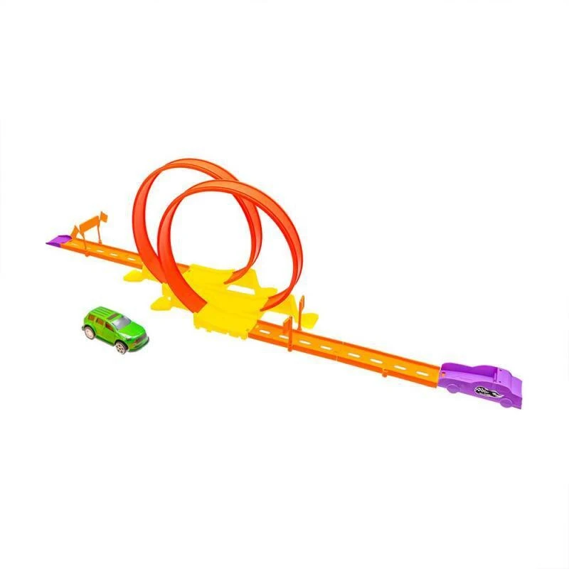 Гоночный трек с 2 кольцами машинками для детей гонки по треку кольцевой |