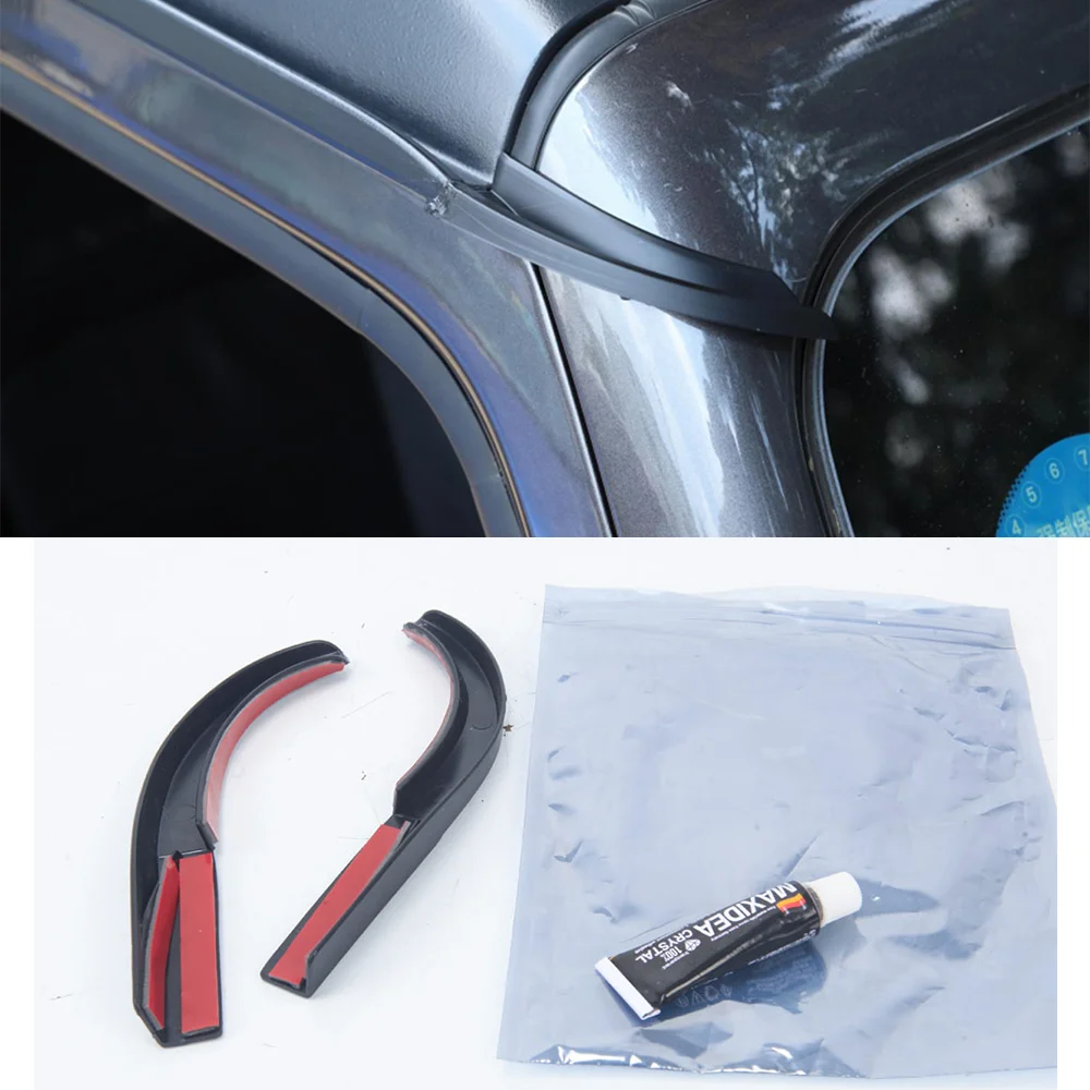 

Автомобильный аксессуар для Jeep Wrangler JK JL Gladiator JT 2007-2022, черная крыша, водосточные желоба, канал для поворота дождевой воды