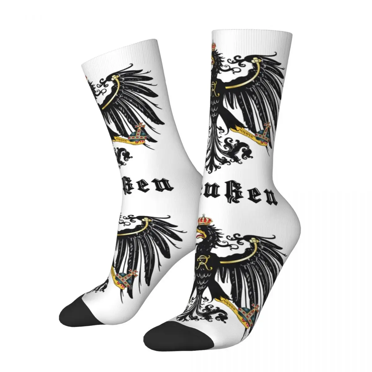 

Hip-hop Prussia Flag Football Socks Axis Powers Hetalia Anime APH World Polyester Crew Socks for Women Men Non-slip