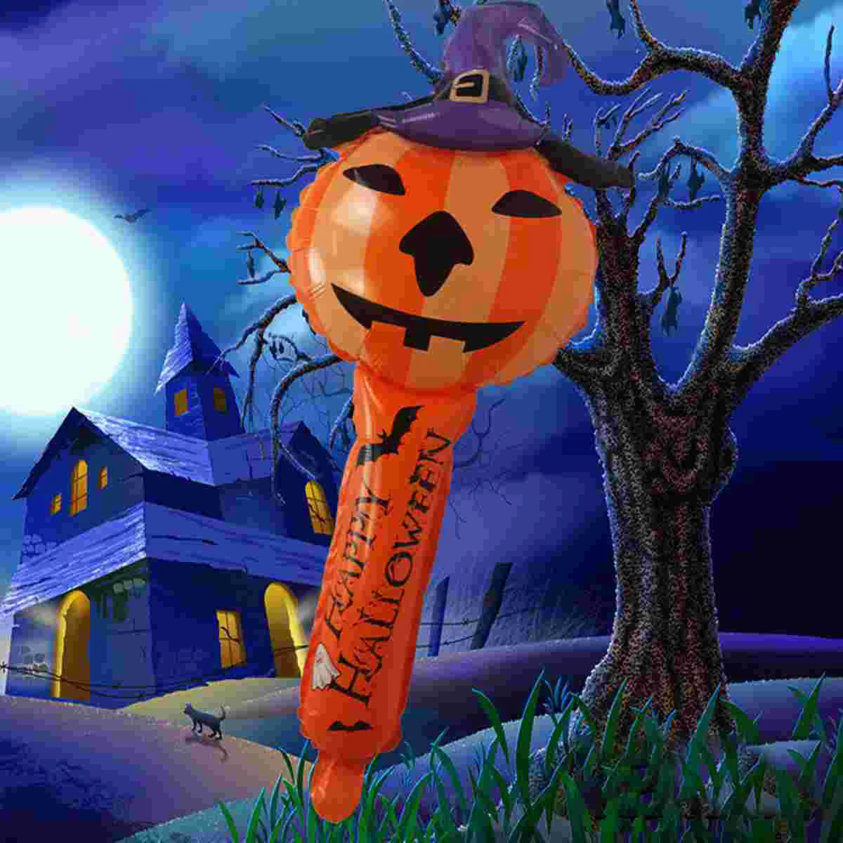

10pcs Decoration Balloons Happy Aluminum Film Balloons Jack Lantern Pumpkin Mylar Balloon for Party