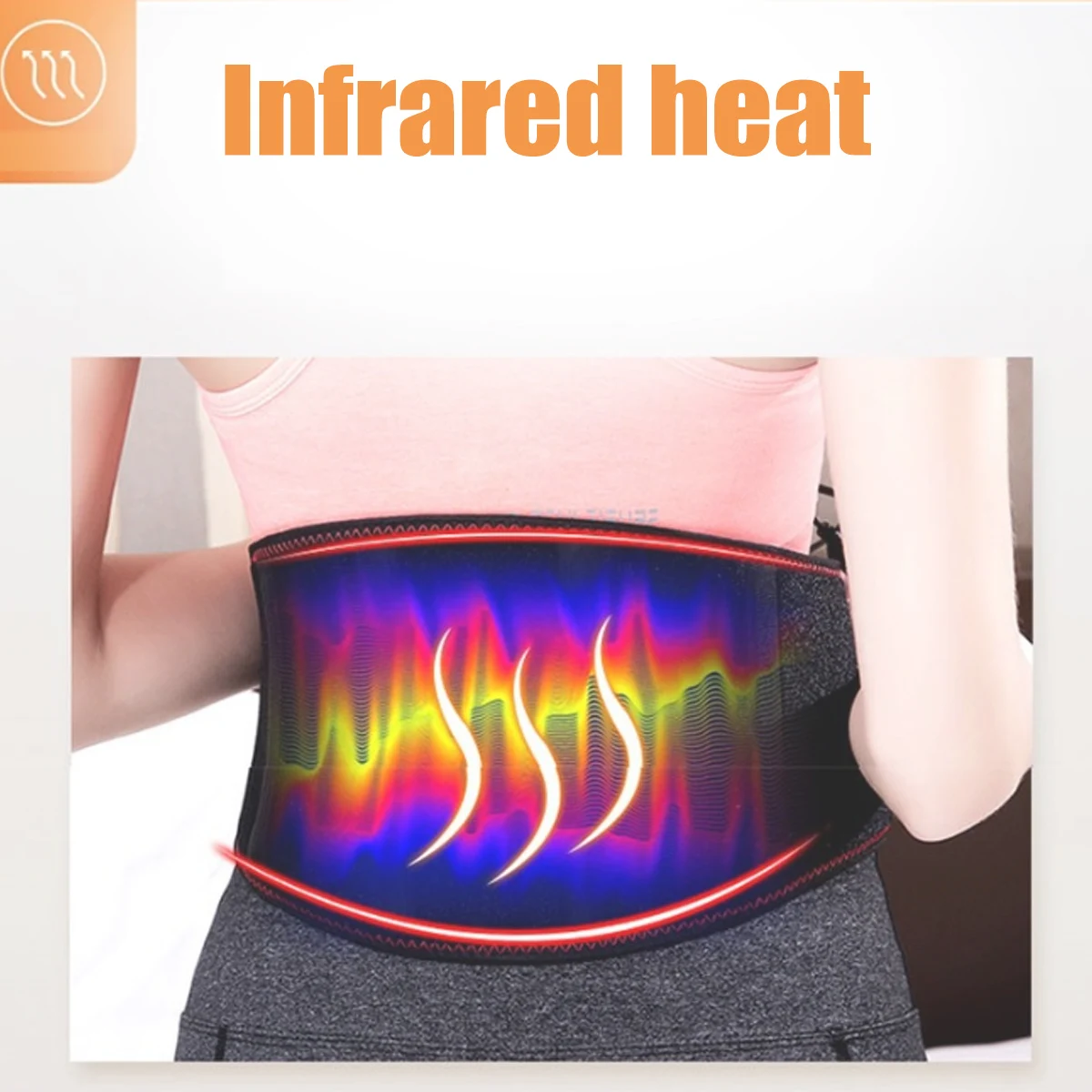 USB Electric Heating Belt Back Massage Infrared Tourmalin Wa