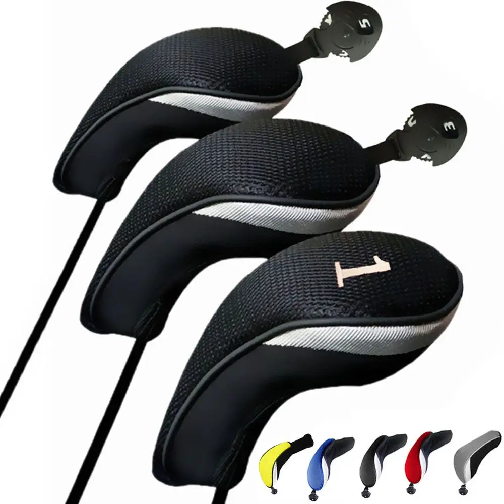 Sport Mesh Accessories Long Neck Driver Golf Rod Sleeve 1/3/5 Fairway Woods Protective Headcover Golf Club Head Covers
