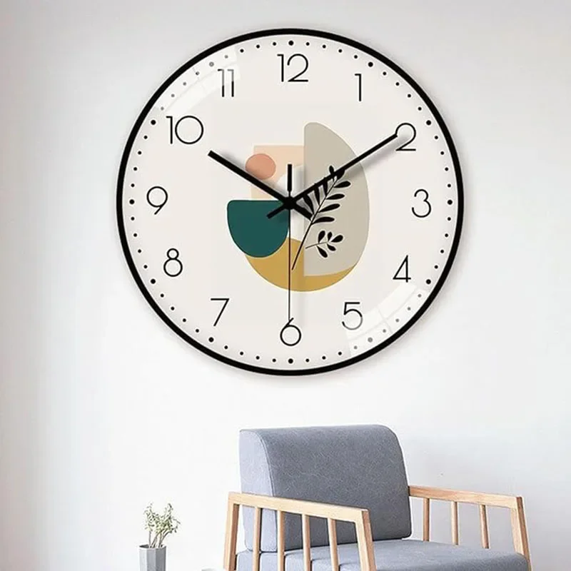 Модные индивидуальные настенные часы простые креативные тихие без тикания для