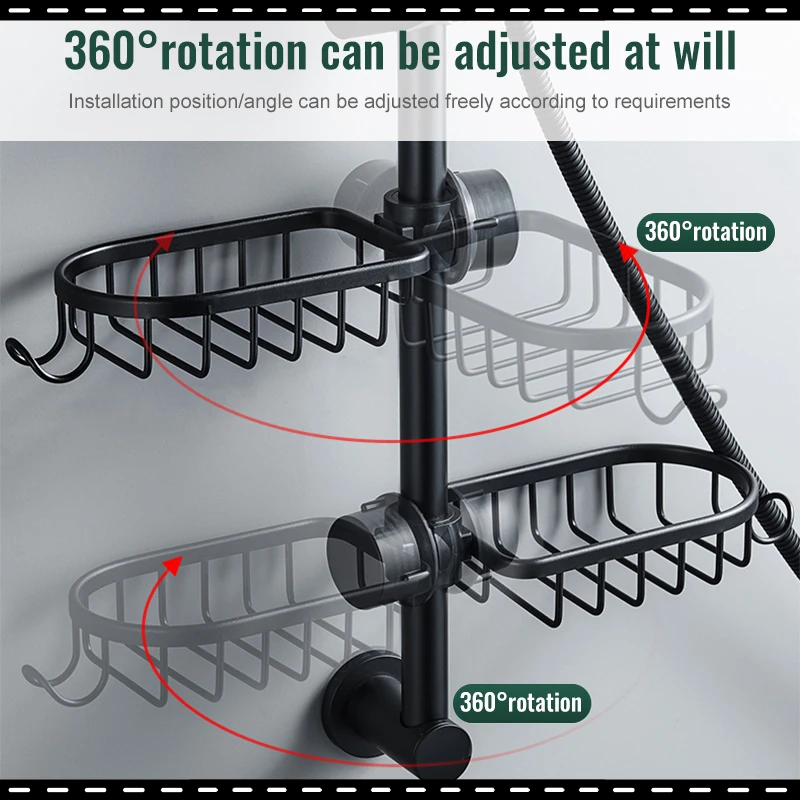 

Shower Storage Basket for Kitchen Bathroom Single Layer Storage For Shampoo Soap Shower Storage Shelf Holder Organizer