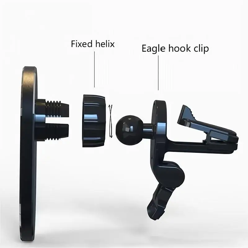 Transparent 15W Qi Car Charger Type C Mobile Phone Magsafing Wireless Charger Car Mount Magnetic Holder For IPhone13 12 Pro