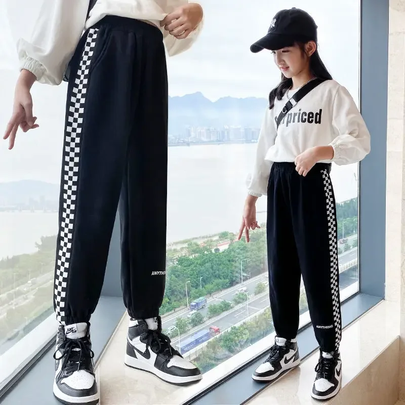 Детские повседневные брюки свободного кроя на весну и осень верхняя одежда