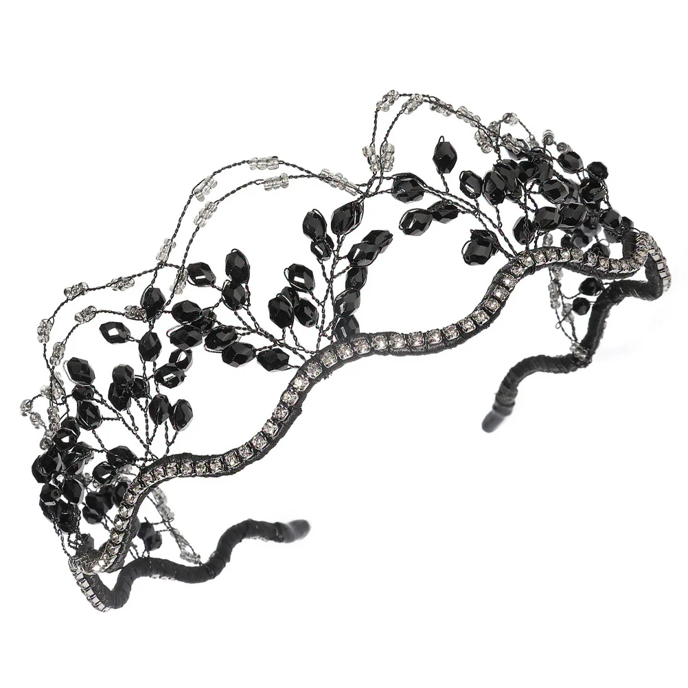 

1pc Crystal Sparkly Black Rhinestone Headbands Rhinestone Hair Bands Rhinestone Headpieces Hair Hoops