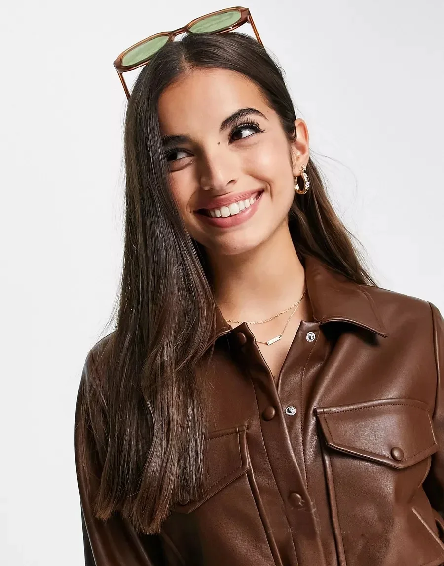 MOLAN Za Woman Leather Jacket PU Coat Fashion New High Street Camel With Belt Outwear Female Vintage Chic Jacket Coat