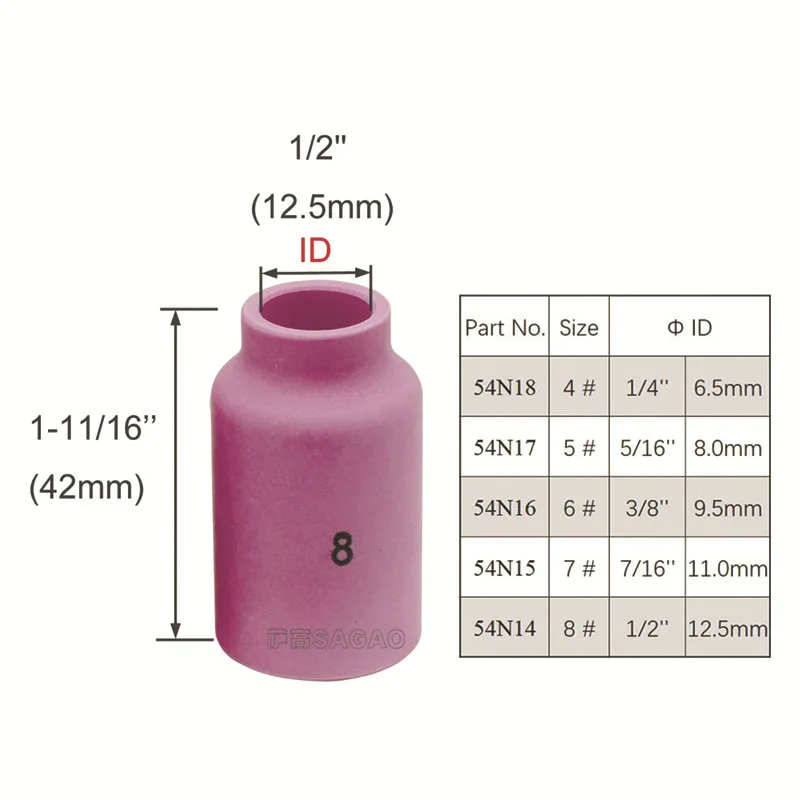 

Керамические сопла для TIG WP17 18 26