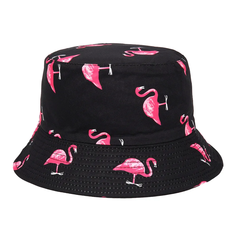 

2022 Panama Bucket Hat Men Women Summer Bucket Cap Flamingo Hat Bob Hat Hip Hop Gorros Fishing Fisherman Hat