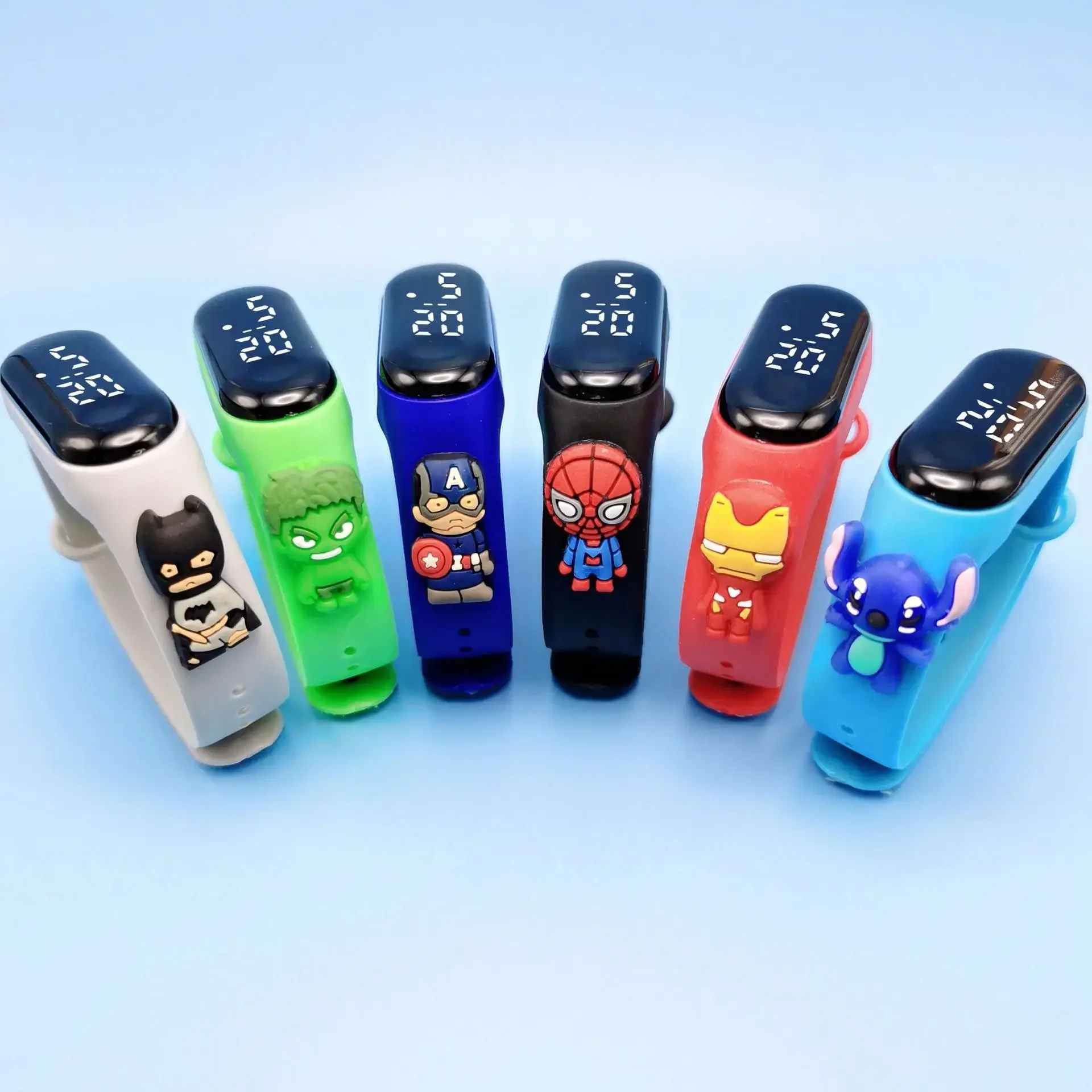 Часы детские электронные водонепроницаемые с ЖК-дисплеем и мультяшным принтом