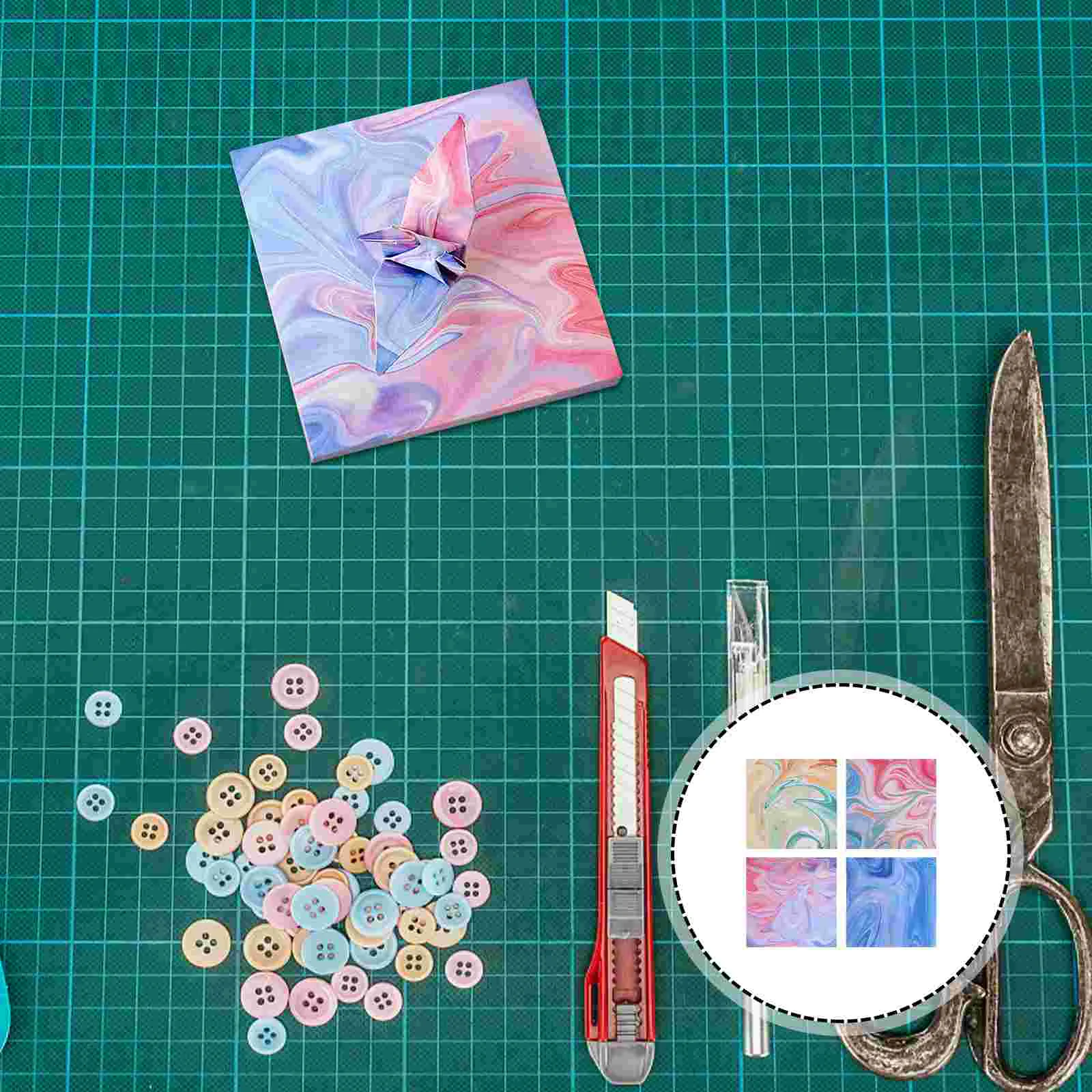 

400 Sheets Origami Crane Colorful Papers Folding Mini Scrapbook Handmade Craft Square Miniture Decoration Kraft